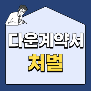 다운계약서 처벌